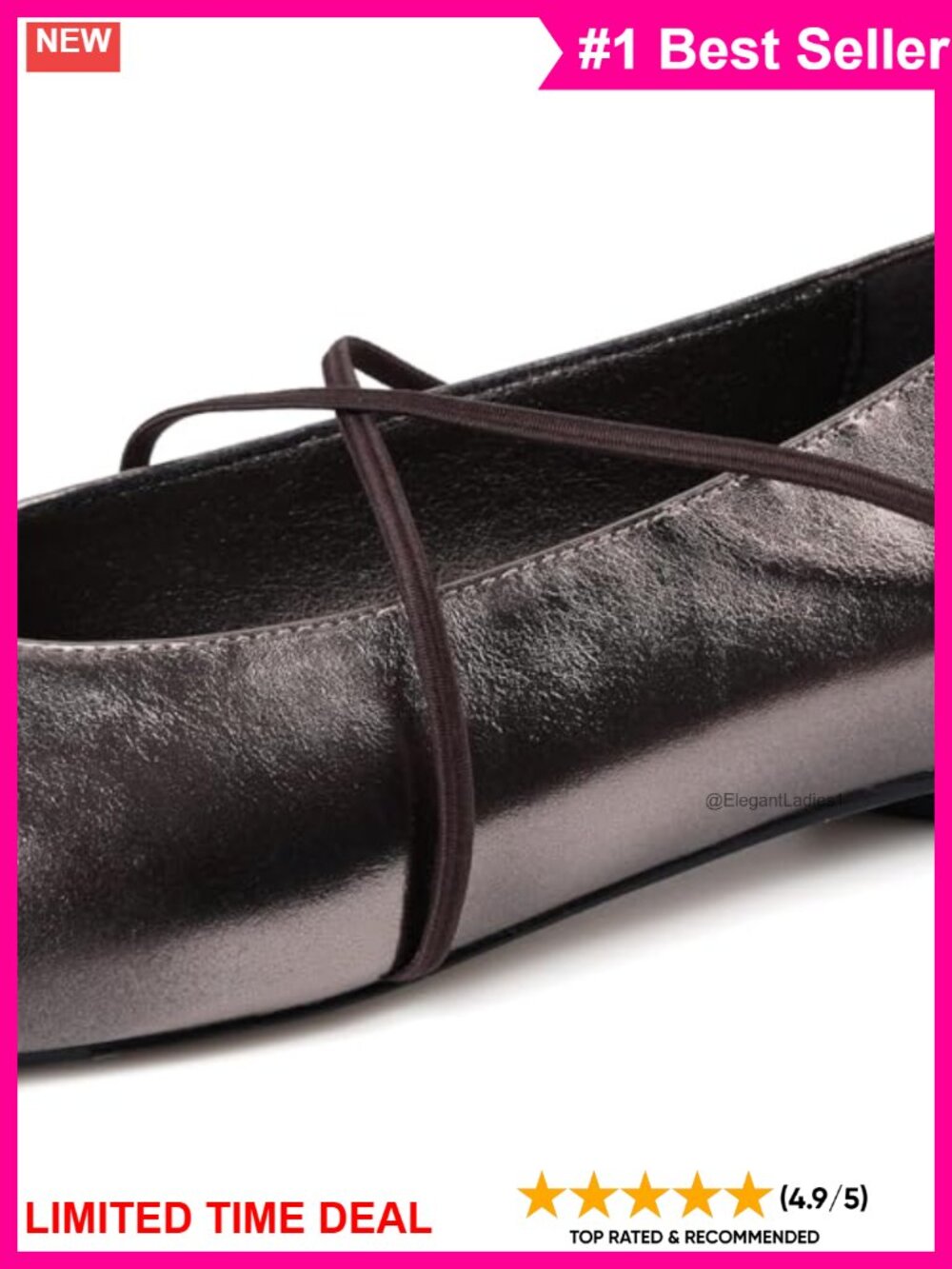 Women's Square Toe Ballet Flats Criss Cross Strap Mary Jane Shoes - Picture 6 of 6